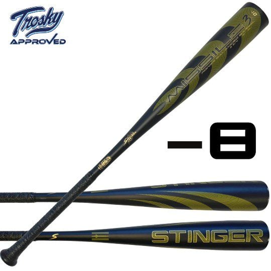 Stinger Missile 3 Aluminum USSSA Certified -8 Baseball Bat