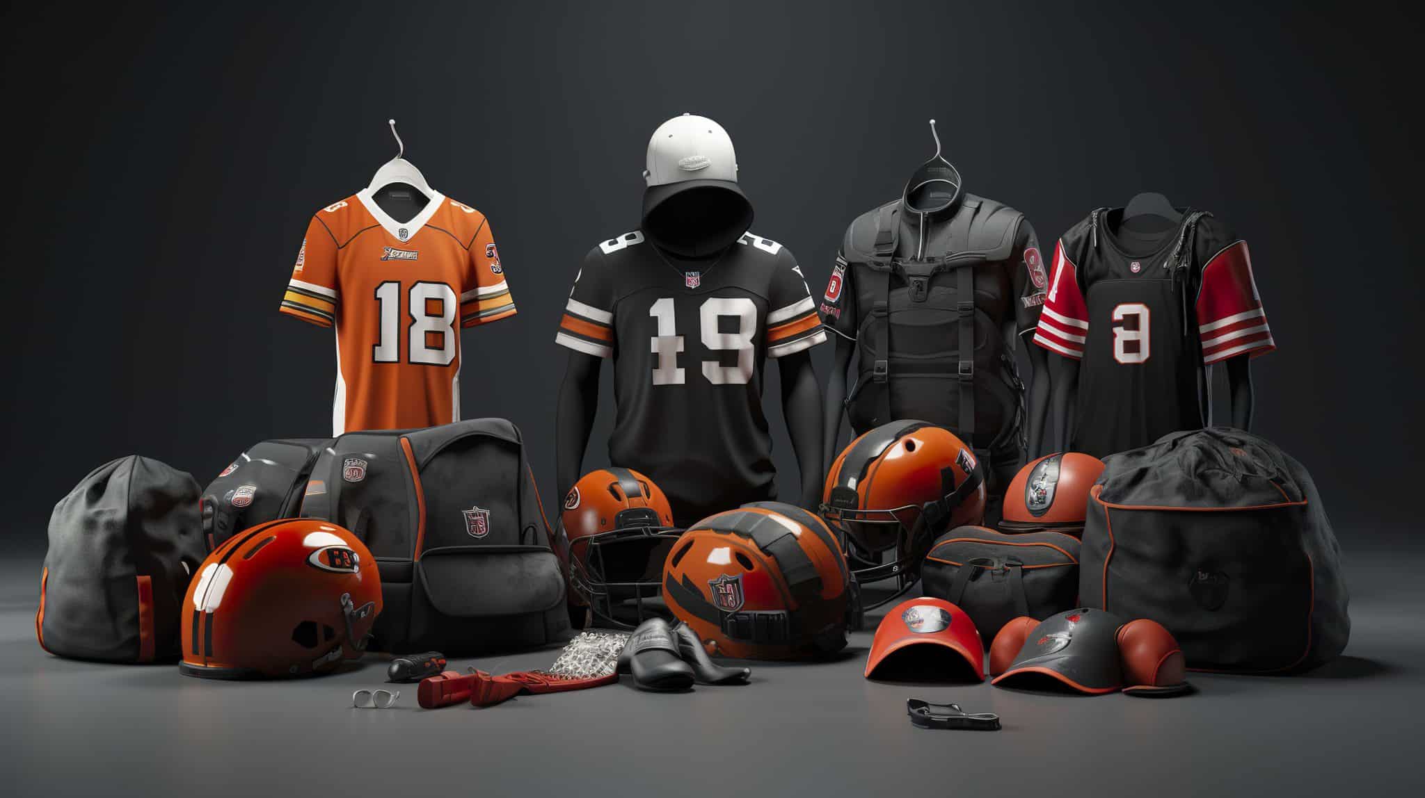 photo sports team uniforms gear bags