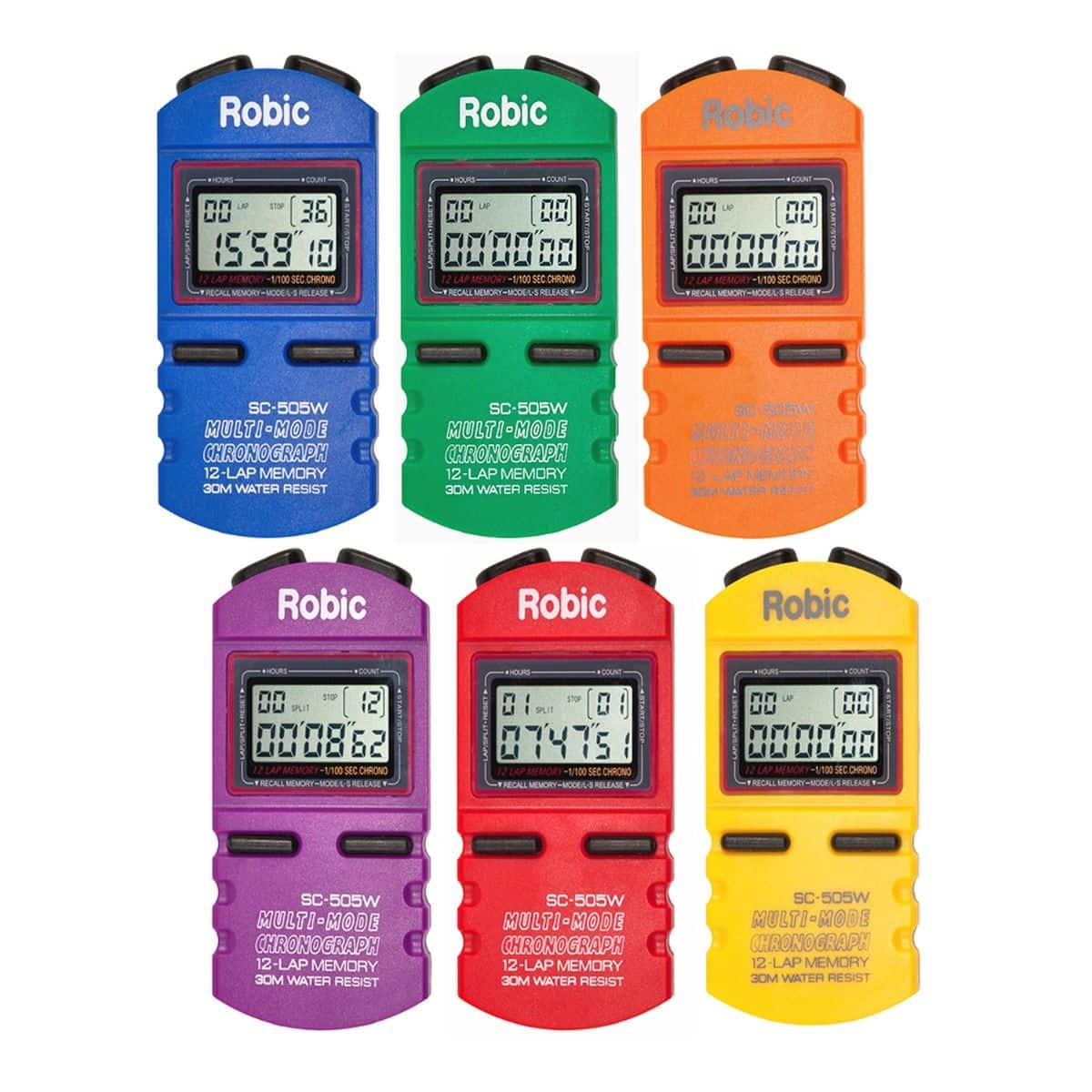 Robic Gill Robic SC-505w Stopwatches; Set Of 6