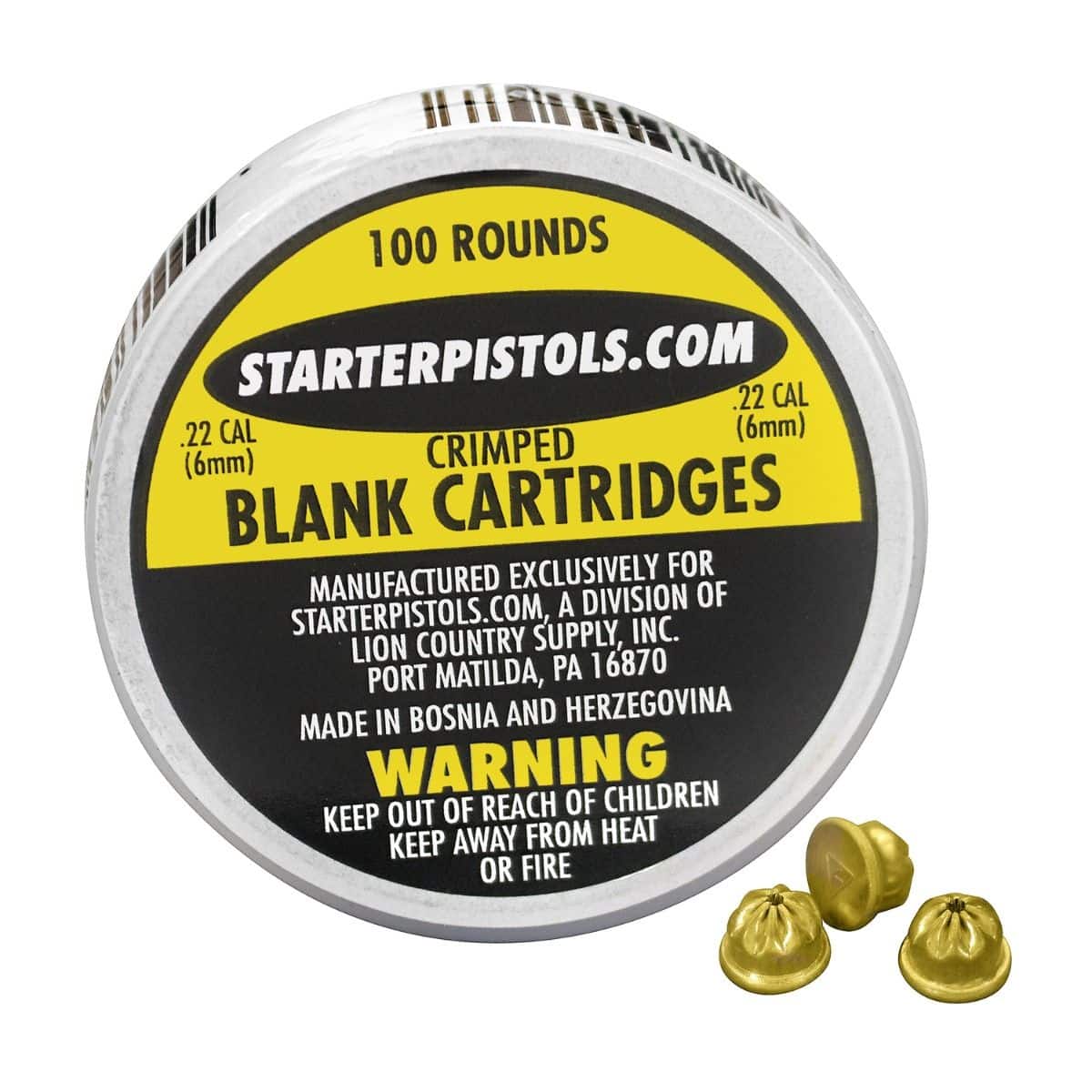 Gill Starting Blanks; .32 Cal; Crimped; 100 Rounds