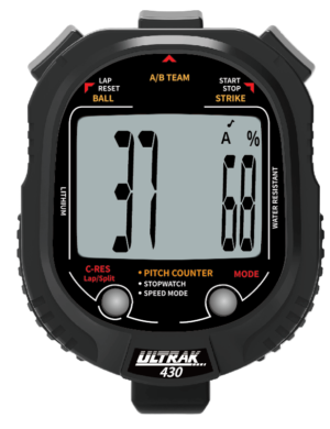 Ultrak 430 – Pitch Counter / Lap or Split Stopwatch (1-Line Display)