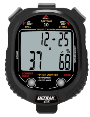 Ultrak 435 – Pitch Counter / 10-Memory Stopwatch (2-Line Display)