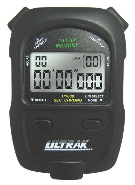 Ultrak 460 – 16-Lap Memory Stopwatch (2-Line Display)