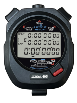Ultrak 495 – 100-Lap Memory Stopwatch (3-Line Display)