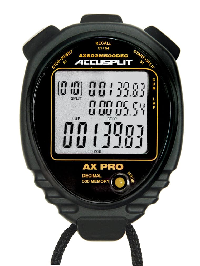 Accusplit AX602M500DEC – 500-Memory Decimal Multifunction Stopwatch