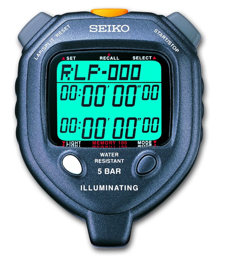 Seiko S058 – 100-Lap Memory Stopwatch with LED Light Display
