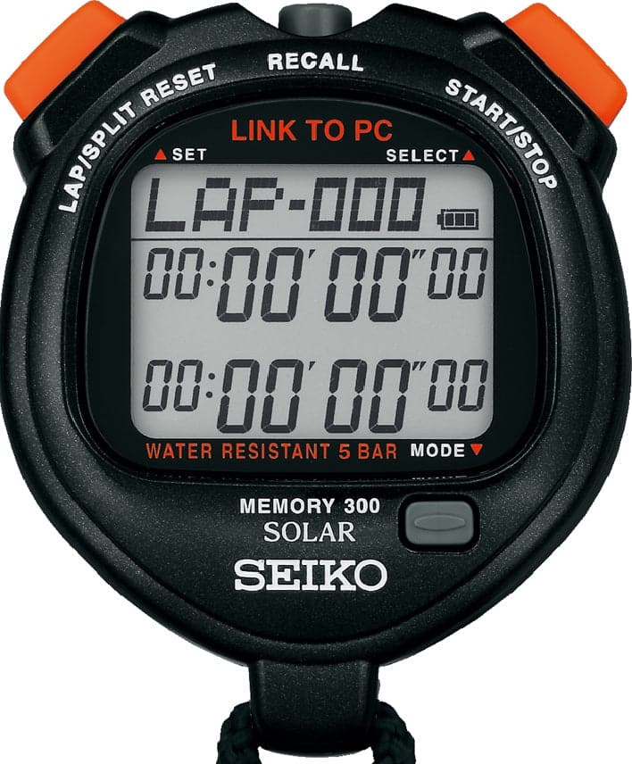 Seiko S064 – 300-Lap Memory Stopwatch with PC Interface