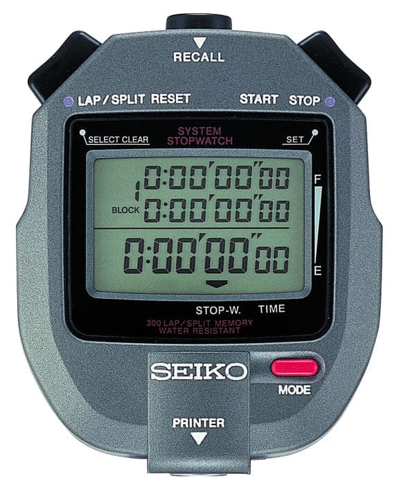 Seiko S143 – 300-Lap Memory Stopwatch with Printer Port
