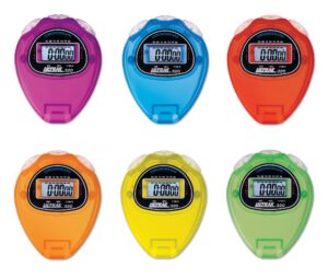 Ultrak 320-SET – 6 Economical Stopwatches in Rainbow Colors