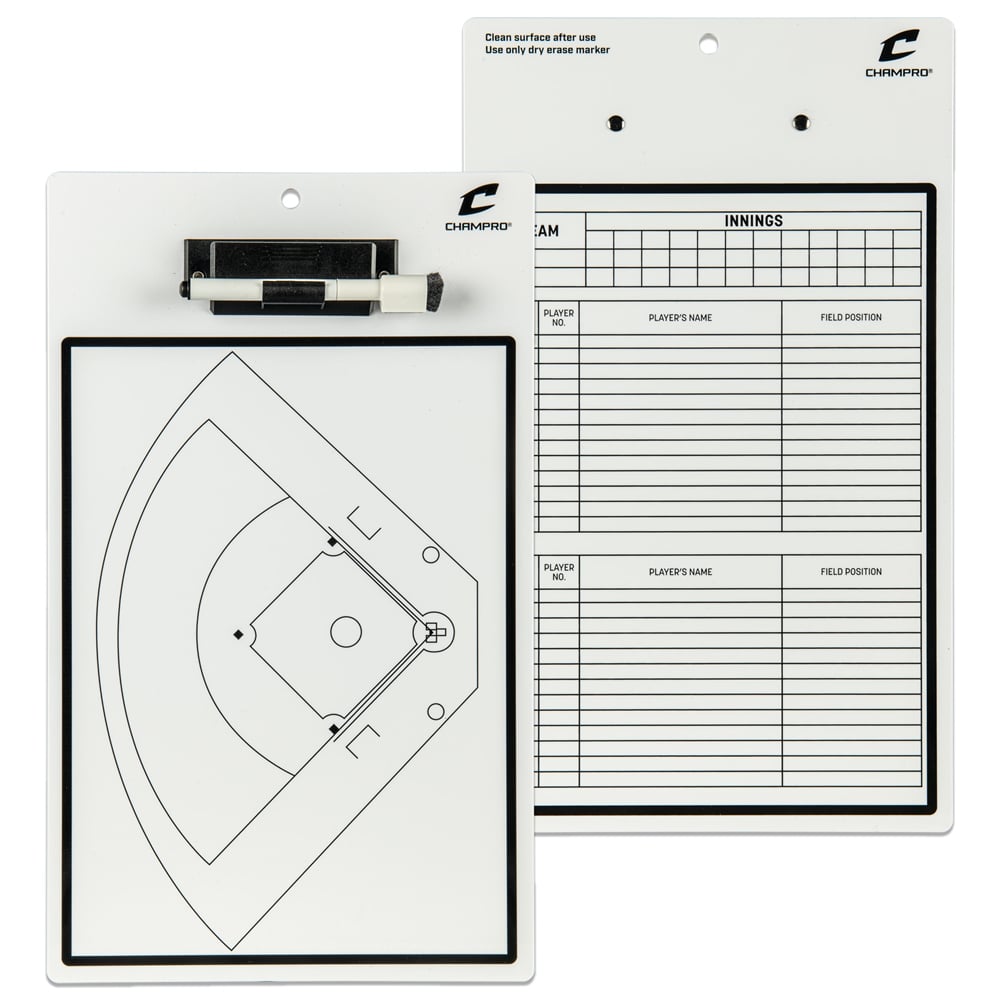 Champro Baseball / Softball Coach's Board - Dry Erase With Marker