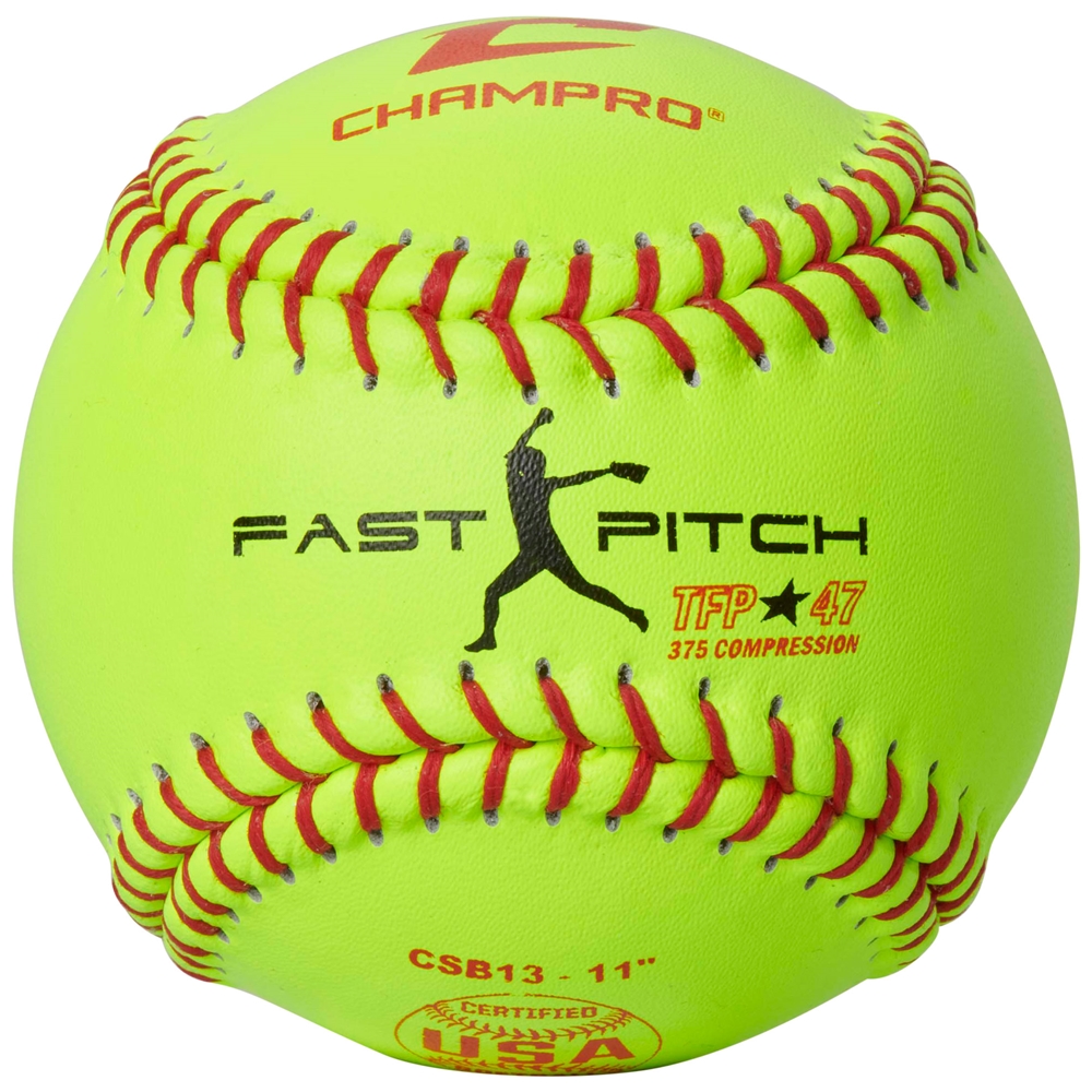 Champro ASA/USA Softball 11" Fast Pitch - Leather Cover .47 COR