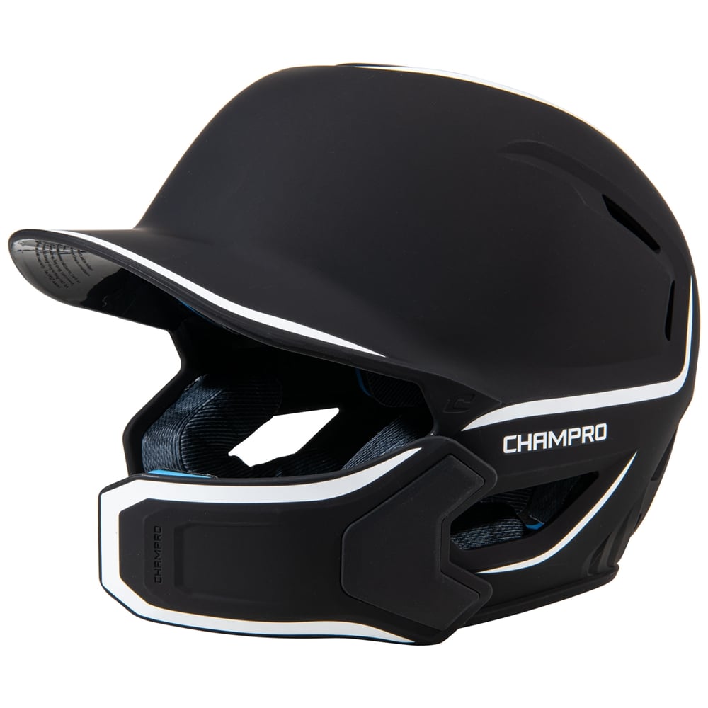 Champro HXE Two-Tone Matte Batting Helmet w/Jaw Guard