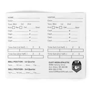 Cliff Keen Football Game Cards Individual