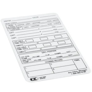 Cliff Keen Reusable Plastic Football Information Cards