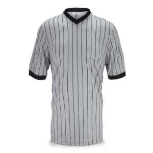 Cliff Keen MXS Ultra-Mesh Pinstripe V-Neck Wrestling Referee Shirt Extra Length