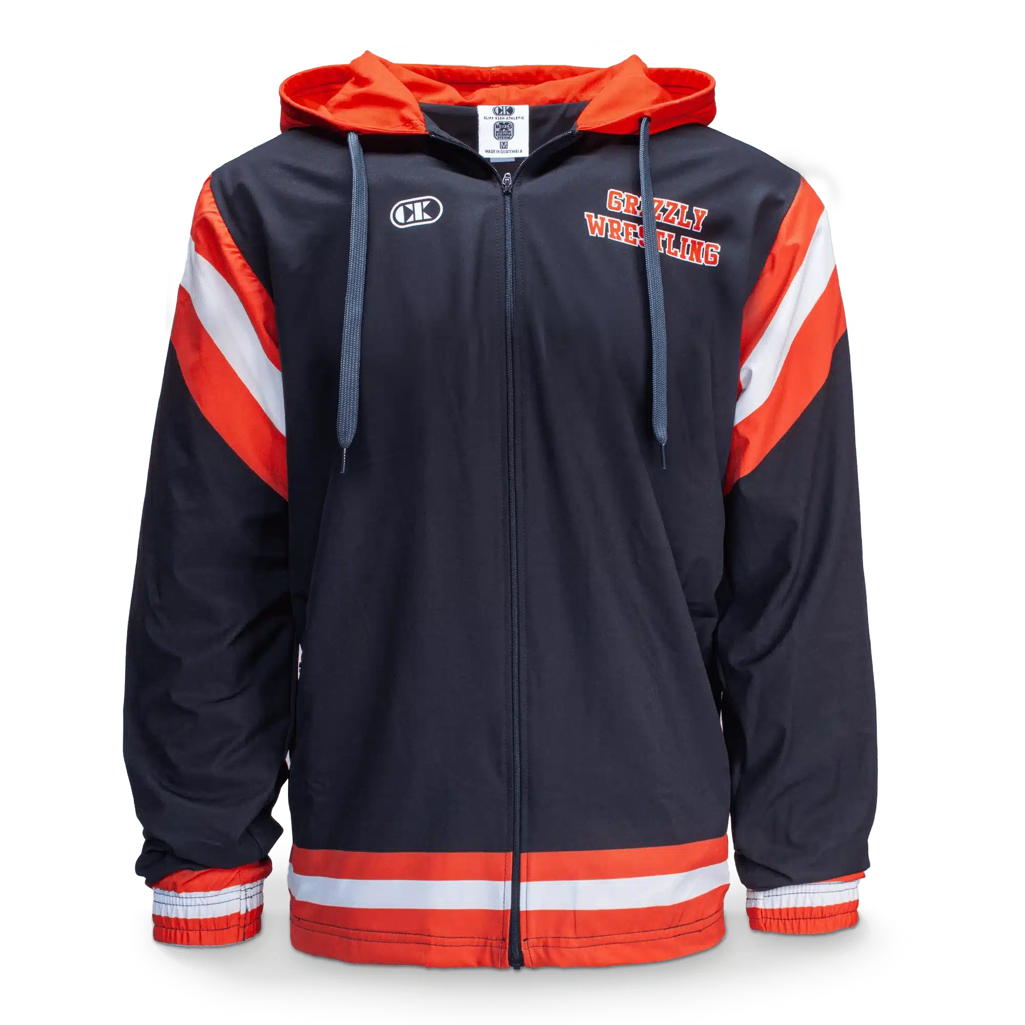 Cliff Keen Custom Sublimated Hooded Warm-Up Jacket with Elastic Waist 2 Cliff Keen Custom Sublimated Hooded Warm-Up Jacket with Elastic Waist - Image 2